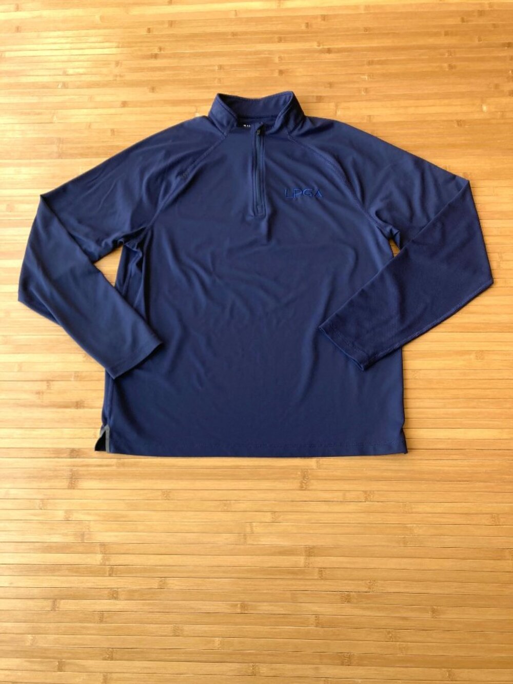 Rhone Session 1/4 Zip Performance Pullover Golf LPGA Logo Mens Medium M Blue